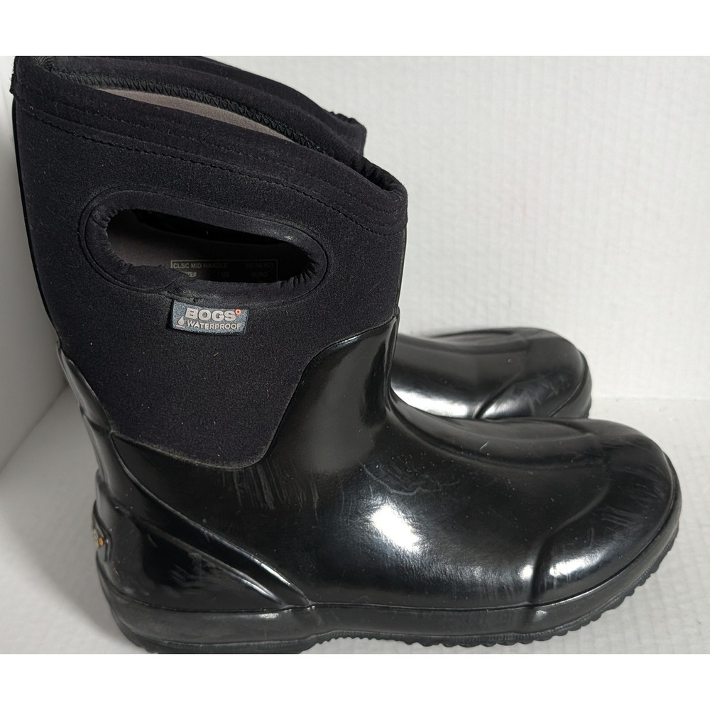BOGS Classic Mid Handles Waterproof Winter Boots Women's 8 Black